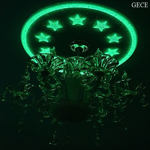 Fosforlu Tavan Göbeği-Beyaz Gold-Gümüş Kırığı - Görsel 6