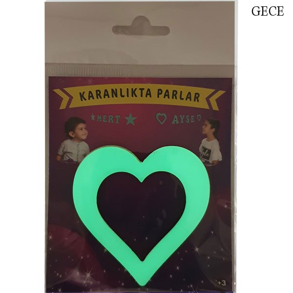 Fosforlu Kalp ( 6,5 cm ) - Görsel 2