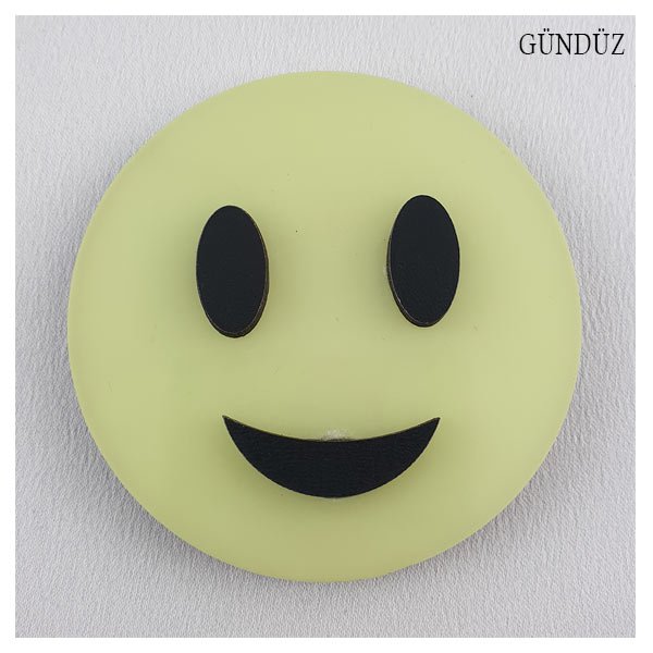 Fosforlu Emoji Düz ( 6,5 cm ) - Görsel 4
